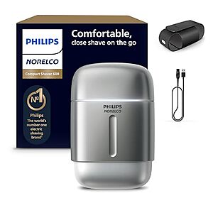 $79.96 | Philips Norelco Shaver 600 Series - Compact Electric Shaver, Model S693/94 at Amazon