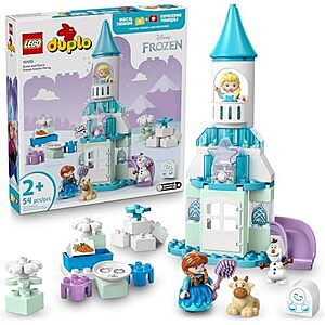 $51.99 | 54-Piece LEGO Duplo: Frozen - Anna and Elsa's Frozen Castle Party (10455, 2025) at Amazon