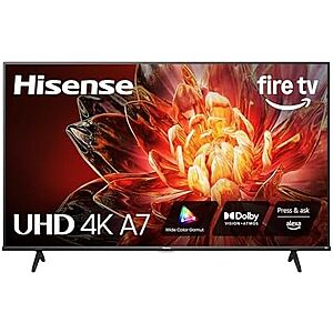 $269.99* | 55" Hisense 55A7NF Class A7 Series 4K UHD Smart Fire TV at Amazon