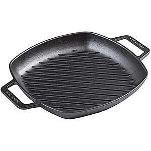 $16.87 | 10″ Victoria Cast Iron Square Grill Pan with Double Loop Handles at Amazon
