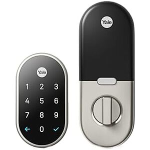 [Resale, AC] $137.69 | Google Nest x Yale Keyless Entry Smart Deadbolt Lock (Satin Nickel) (Used - Like New) at Amazon