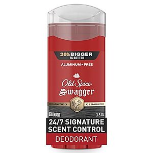 3.8-Oz Old Spice Men's Aluminum Free Deodorant (Swagger Invisible Solid) $3.25 w/ S&S