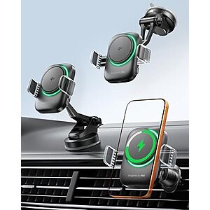 [AC] $11.72 | INIU Magnetic Car Mount Charger, Qi2 Certified 15W for MagSafe Wireless Car Charger at Amazon