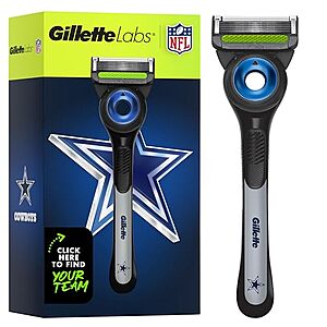 $11.72* | Gillette Labs Special NFL Cowboys Edition Shaving Razor w/ 4 Refills & Stand at Amazon