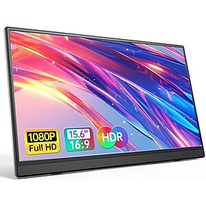 [Prime] $39.99* | 15.6" Anyuse 1080p IPS Portable Monitor w/ USB-C & Mini HDMI at Amazon