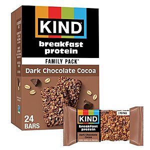 [SnS, AC] $6.37* | 12-Pk 1.76oz KIND Breakfast Protein Bars (Dark Chocolate Cocoa) at Amazon