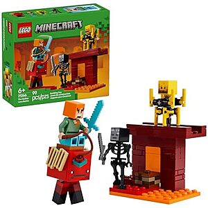 [AC] $6.64 | 99-Piece LEGO Minecraft: Minifig-scale - The Nether Lava Battle (21266, 2025) at Amazon