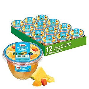 [SnS, AC] $10.15* | 12-Pack 7-Oz Dole Tropical Fruit Bowls in 100% Juice Snack Cups at Amazon