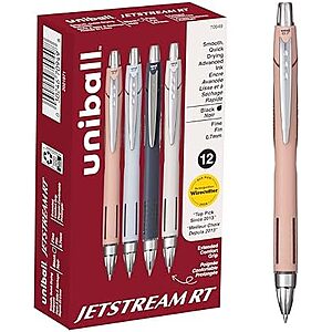 [AC] $25.18 | 2 × 12 Black uni-ball Jetstream RT Pens, Fine Point, 0.7mm ($12.59 each) at Amazon