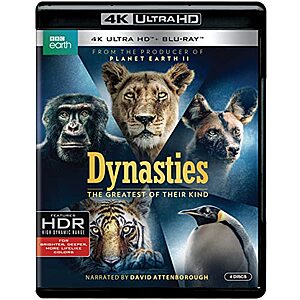 $16.99 | Dynasties (4K Ultra HD + Blu-ray) at Amazon