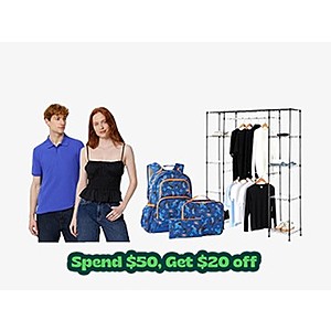 Extra Savings on Amazon Basics & Essentials $20 Off $50+ + Free S&H w/ Prime
