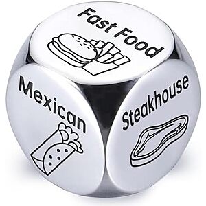 [AC] $1.99* | Stainless Steel Food Decision Dice at Amazon