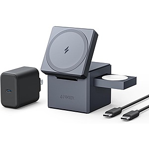 Anker 15W 3-in-1 MagSafe Wireless Charging Cube $65 + Free S&H w/ Prime