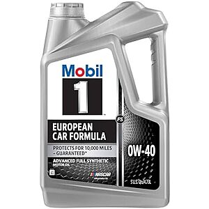 $24.97* | 5-Qt Mobil 1 Advanced Full Synthetic Motor Oil (Various) at Amazon