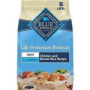 5-lb Blue Buffalo Life Protection Formula Puppy Dry Dog Food (Chicken & Brown Rice) $4.50 w/ S&S