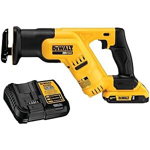 $136 | DEWALT 20V MAX Compact Cordless Reciprocating Saw Kit w/ 2Ah Battery & Charger (DCS387D1) at Amazon