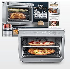$229.99* | Ninja Air Fryer & Toaster Oven Combo 10-in-1 Prestige Smart XL Oven DT551 with Thermometer at Amazon