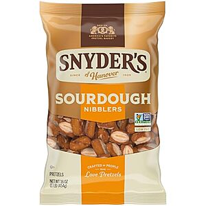 16-oz Snyder's of Hanover Sourdough Nibblers Pretzels 2 for $4.85 w/ S&S