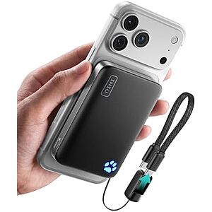 INU SnapGo 10000 mAh 25W Qi2.2 Magnetic Wireless & 45W USB-C Power Bank $24 + Free S&H