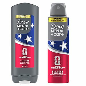 2-Ct Dove Men's All Star Comfort Body Wash & Deodorant (FIFA Limited Edition) $2.70 w/ S&S