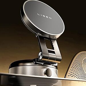 LISEN MagSafe Electric Vacuum Suction Phone Mount (Silver)