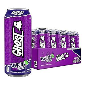 12-pk 16-oz GHOST Energy Drink (Welch's Grape) $16.75 w/ S&S