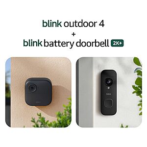 Prime Members: Blink Outdoor 4 Camera + Battery Doorbell 2K+ & Sync Module Core $28 + Free S&H