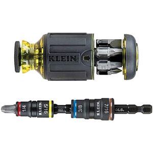 Klein Tools 12-in-1 Stubby Impact Driver Screwdriver Set (32308HD)