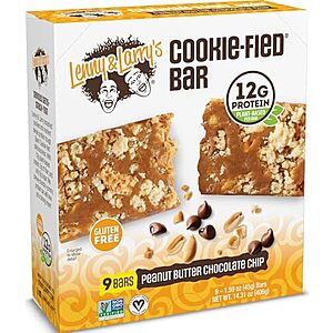9-Ct Lenny & Larry's Cookie-fied Protein Bar (Peanut Butter Chocolate Chip) $5.60 w/ S&S