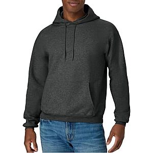 Men's Hanes EcoSmart Midweight Fleece Pullover Sweatshirt Hoodie (Charcoal Heather)
