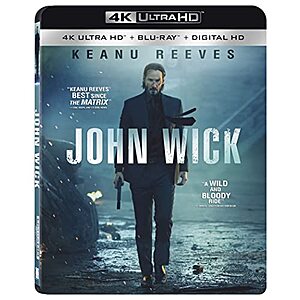 Prime Members: John Wick (4K UHD + Blu-ray + Digital) $11 + Free S&H