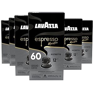 Prime: 60-ct Lavazza Espresso Maestro Ristretto Nespresso Aluminum Capsules $19.35 w/ S&S
