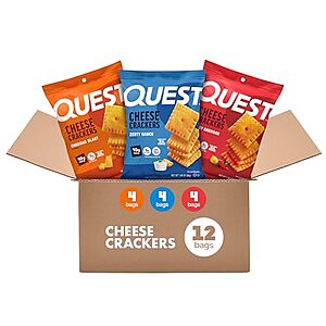 Prime Members: 12-Pk 1.06-Oz Quest Cheesy Protein Crackers Variety Pack $14.90 w/ S&S + Free S&H