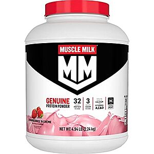 4.94-lb Muscle Milk Genuine Protein Powder (Strawberries 'N Crème) $33.35 w/ S&S + Free S&H