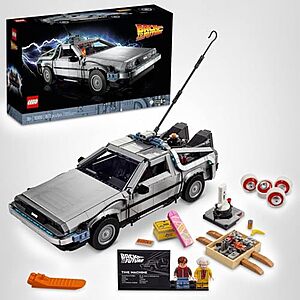 1872-Pc LEGO Icons Back to The Future Time Machine Building Set $160 + Free S&H