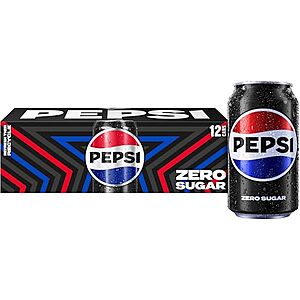 12-Pack 12-Oz Pepsi Zero Sugar Cola Soda 3 for