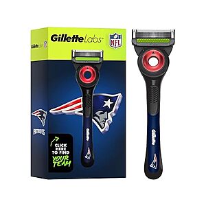 Gillette Labs Special NFL Edition Razor w/ 4 Refills & Magnetic Stand (Patriots) $7.20 or Less + Free S&H w/ Prime