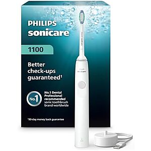 Philips Sonicare 1100 Rechargeable Electric Toothbrush (White)