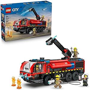 691-Pc LEGO City Airport Fire Truck Building Set $56 + Free S&H
