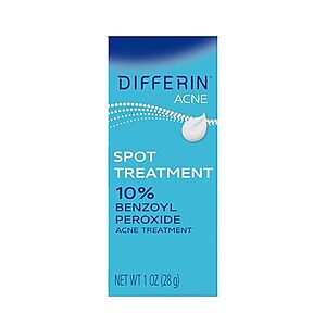 1-Oz Differin Acne Spot Treatment w/ 10% Benzoyl Peroxide $1.60 w/ S&S