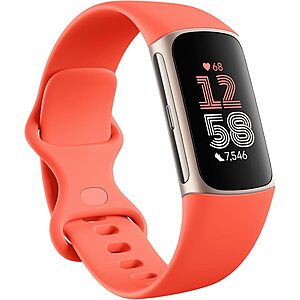 Fitbit Charge 6 Fitness Tracker (Gold/Coral) $76 + Free S&H