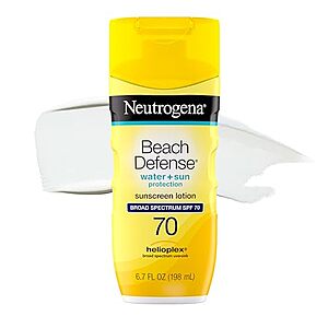6.7-Oz Neutrogena Sunscreen Lotion Beach Defense SPF 70 $3.30 w/ S&S