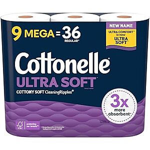 9-ct Cottonelle Ultra Soft Toilet Paper 2 for $14.20 w/ S&S