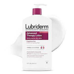 32-Oz Lubriderm Advanced Therapy Fragrance-Free Hand & Body Lotion $6.40 w/ S&S