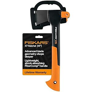 14" Fiskars X7 Hatchet w/ Shock-absorbing FiberComp Handle