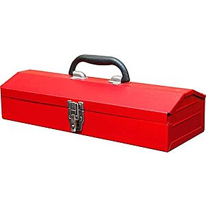 BIG RED Torin 16" Hip Roof Style Portable Steel Tool Box (Red)