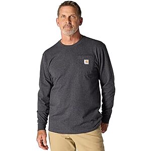 Carhartt Men's Dearborn Loose LS T-Shirt (Carbon Heather)