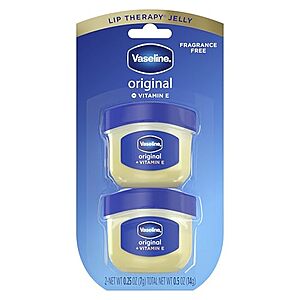 Select Accounts: 2-Pk 0.25-Oz Vaseline Lip Therapy Jelly $3.90 w/ S&S