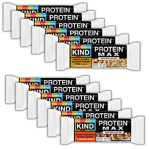 Select Accounts: 12-Ct 2.2-Oz KIND Protein MAX Bars (Variety Pack) $10.95 w/ S&S