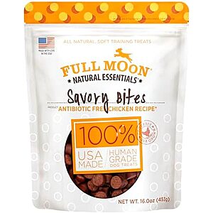 Select Accounts: 1-lb Full Moon All Natural Human Grade Dog Treats (Chicken) $6 w/ S&S